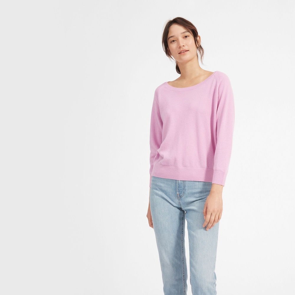 Everlane Cashmere Ballerina Raglan Sweater in mauve (size S)